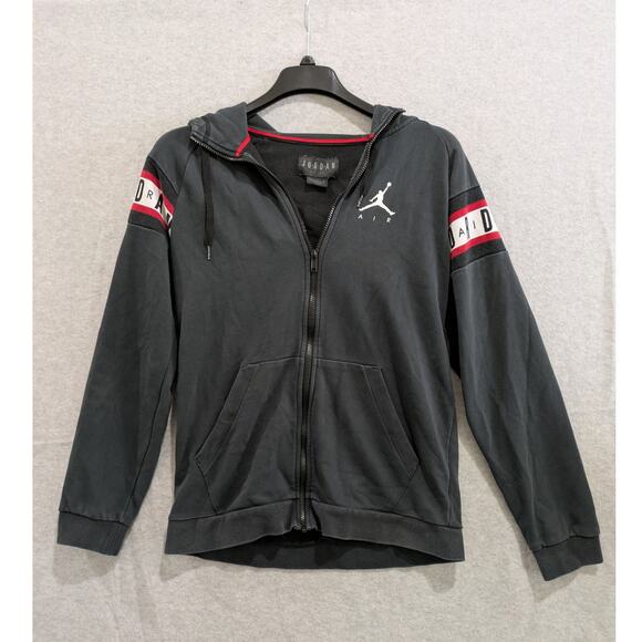 Air Jordan Jacket‎ Sweatshirt Hoodie Mens M Jumpman Full Zip Graphic Logo Black - Picture 1 of 10